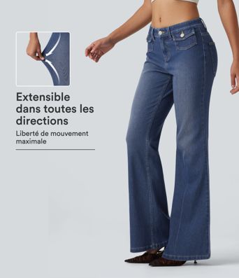 Jean flare Halara Flex™ taille basse avec poches Jean flare Halara Flex™ taille basse avec poches