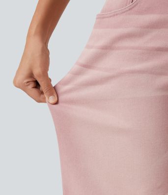 Low Rise Asymmetric Wide Leg Colorful Casual Jeans with Pockets Low Rise Asymmetric Wide Leg Colorful Casual Jeans with Pockets