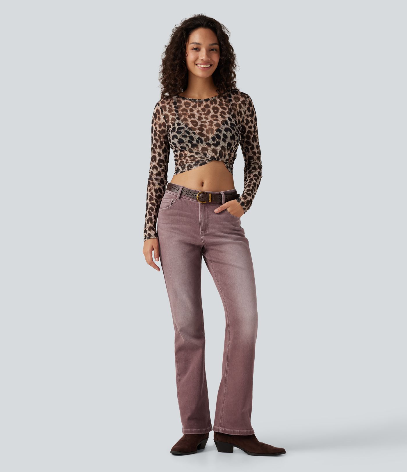 Low Rise Bootcut Colorful Casual Jeans with Pockets Low Rise Bootcut Colorful Casual Jeans with Pockets