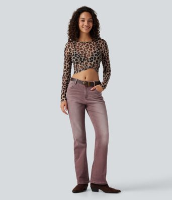 Low Rise Bootcut Colorful Casual Jeans with Pockets Low Rise Bootcut Colorful Casual Jeans with Pockets