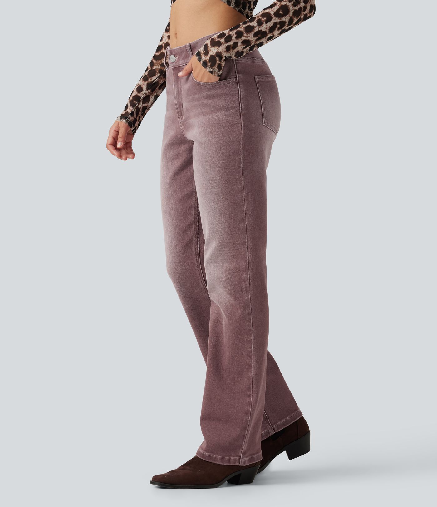 Low Rise Bootcut Colorful Casual Jeans with Pockets Low Rise Bootcut Colorful Casual Jeans with Pockets