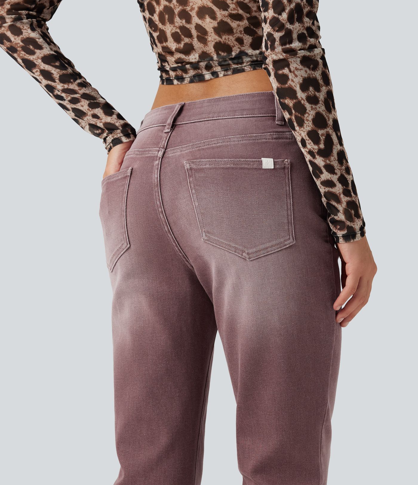 Low Rise Bootcut Colorful Casual Jeans with Pockets Low Rise Bootcut Colorful Casual Jeans with Pockets