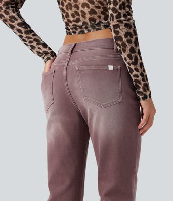Low Rise Bootcut Colorful Casual Jeans with Pockets Low Rise Bootcut Colorful Casual Jeans with Pockets