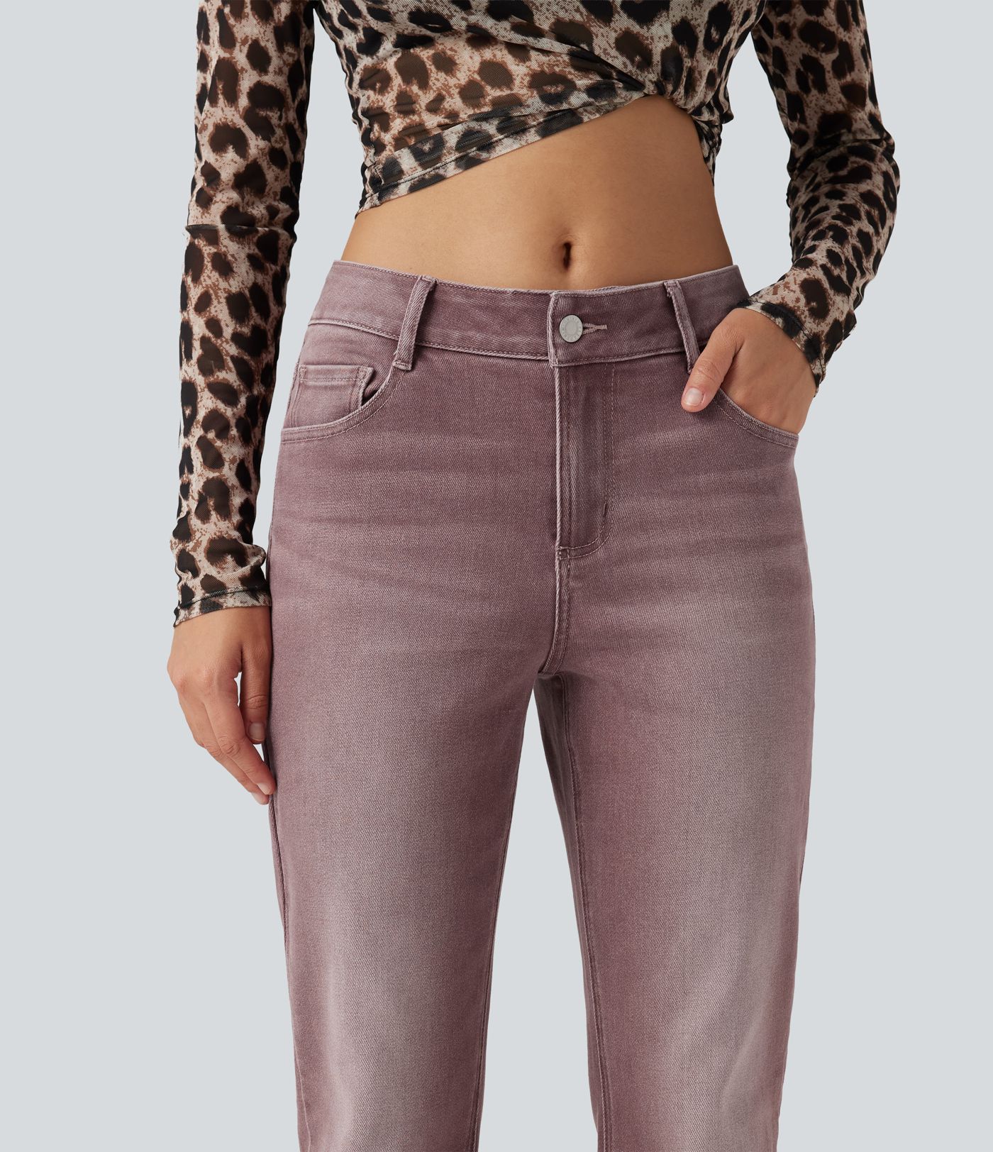 Low Rise Bootcut Colorful Casual Jeans with Pockets Low Rise Bootcut Colorful Casual Jeans with Pockets
