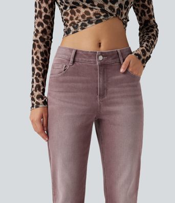 Low Rise Bootcut Colorful Casual Jeans with Pockets Low Rise Bootcut Colorful Casual Jeans with Pockets