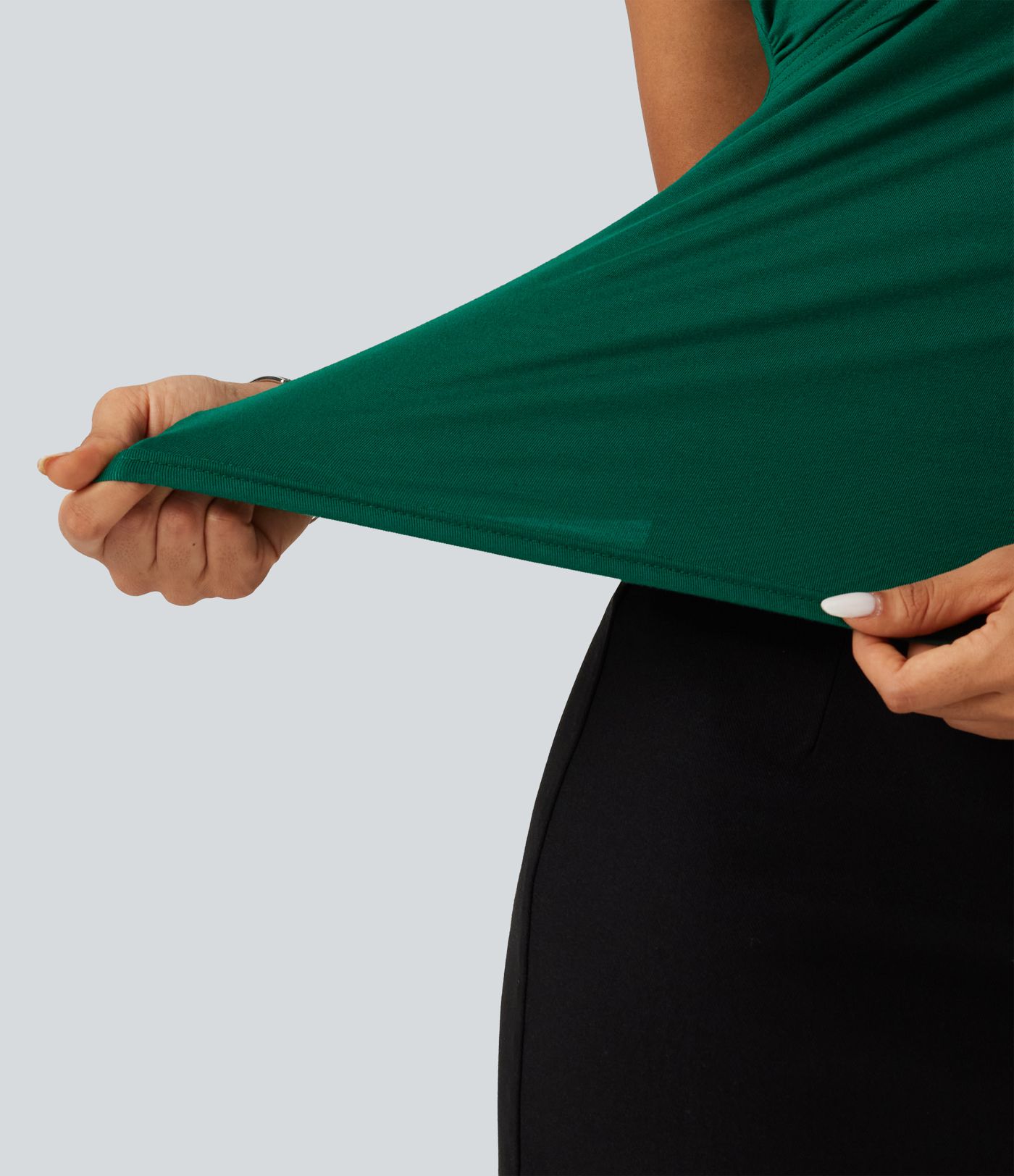 Tube Tie Front Built-in Bra Casual Top
