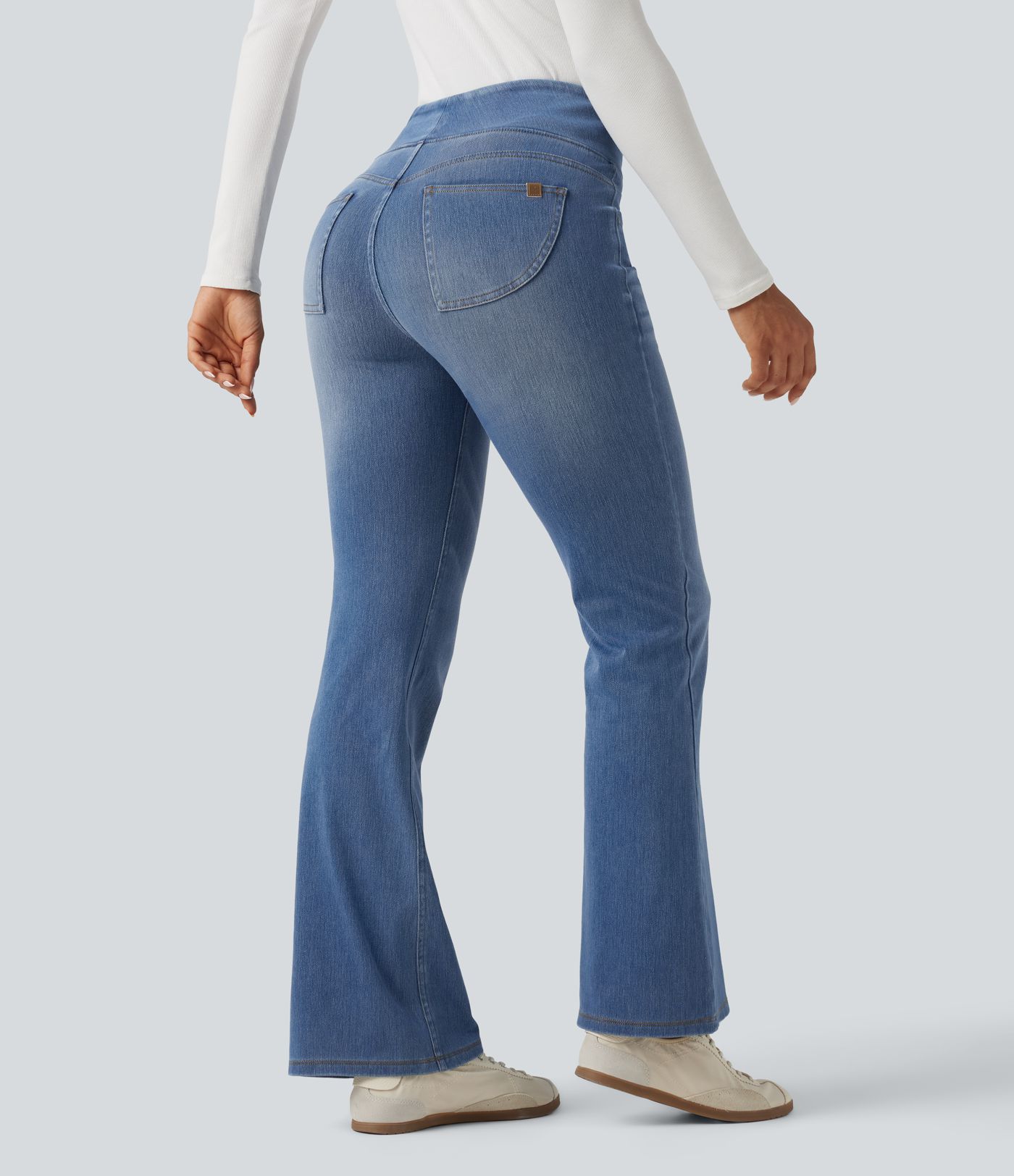Halara Flex™ High Waisted Tummy Control Bootcut Casual Jeans with Pockets Halara Flex™ High Waisted Tummy Control Bootcut Casual Jeans with Pockets