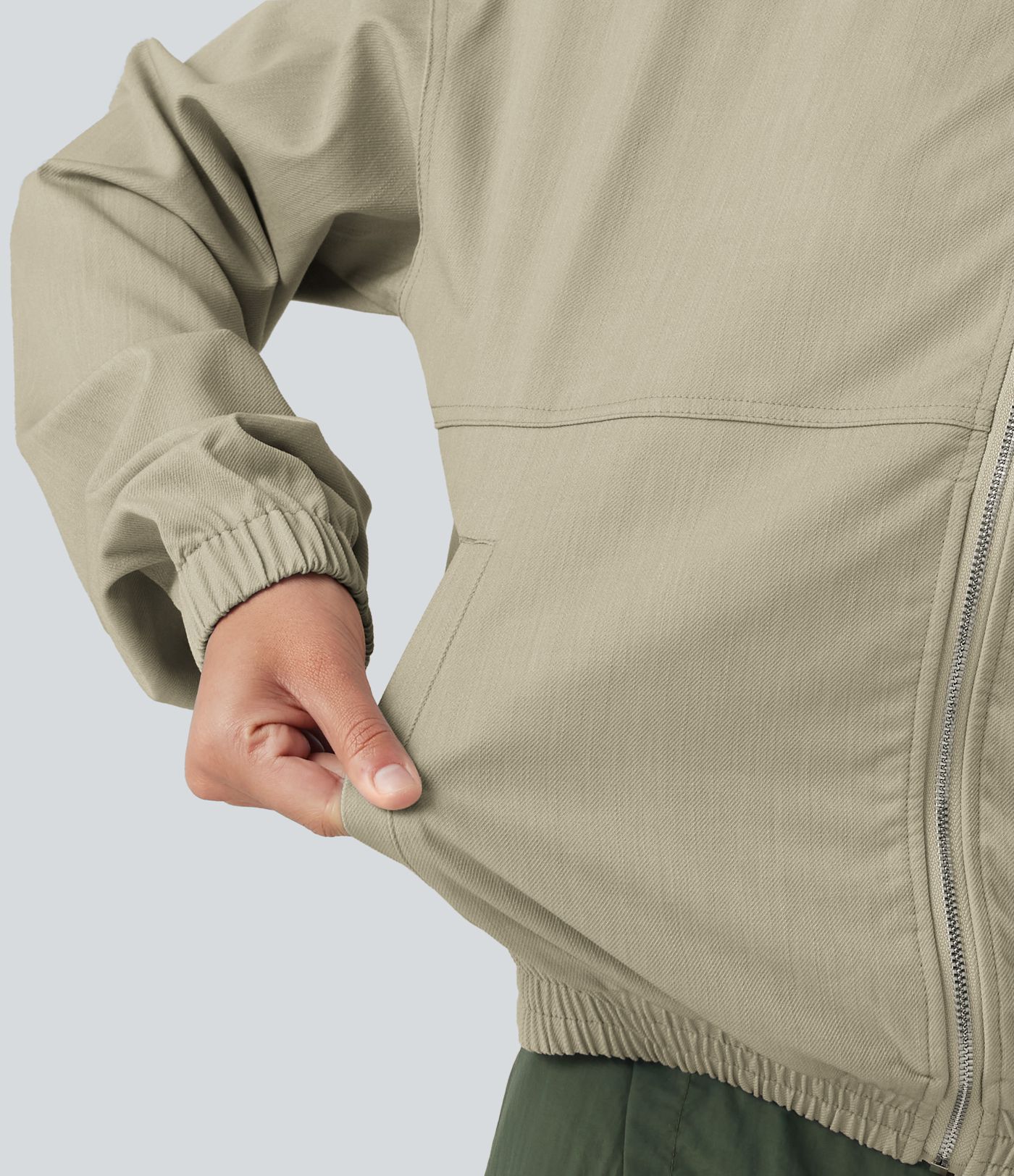 Lässige Langarmjacke mit Taschen Lässige Langarmjacke mit Taschen