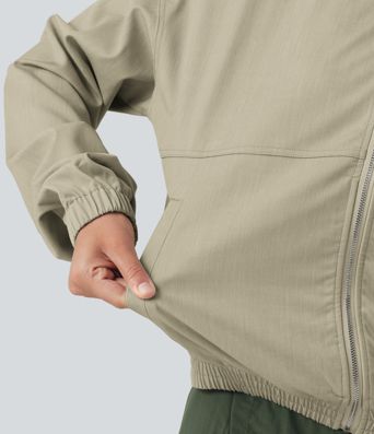 Lässige Langarmjacke mit Taschen