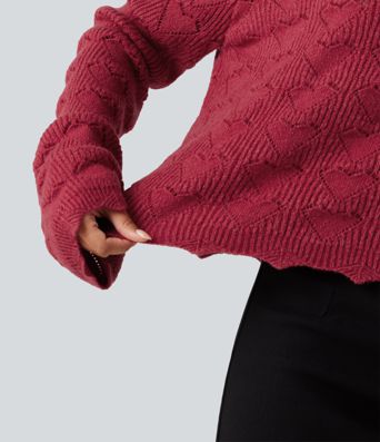Round Neck Dropped Shoulder Long Sleeve Casual Sweater Round Neck Dropped Shoulder Long Sleeve Casual Sweater