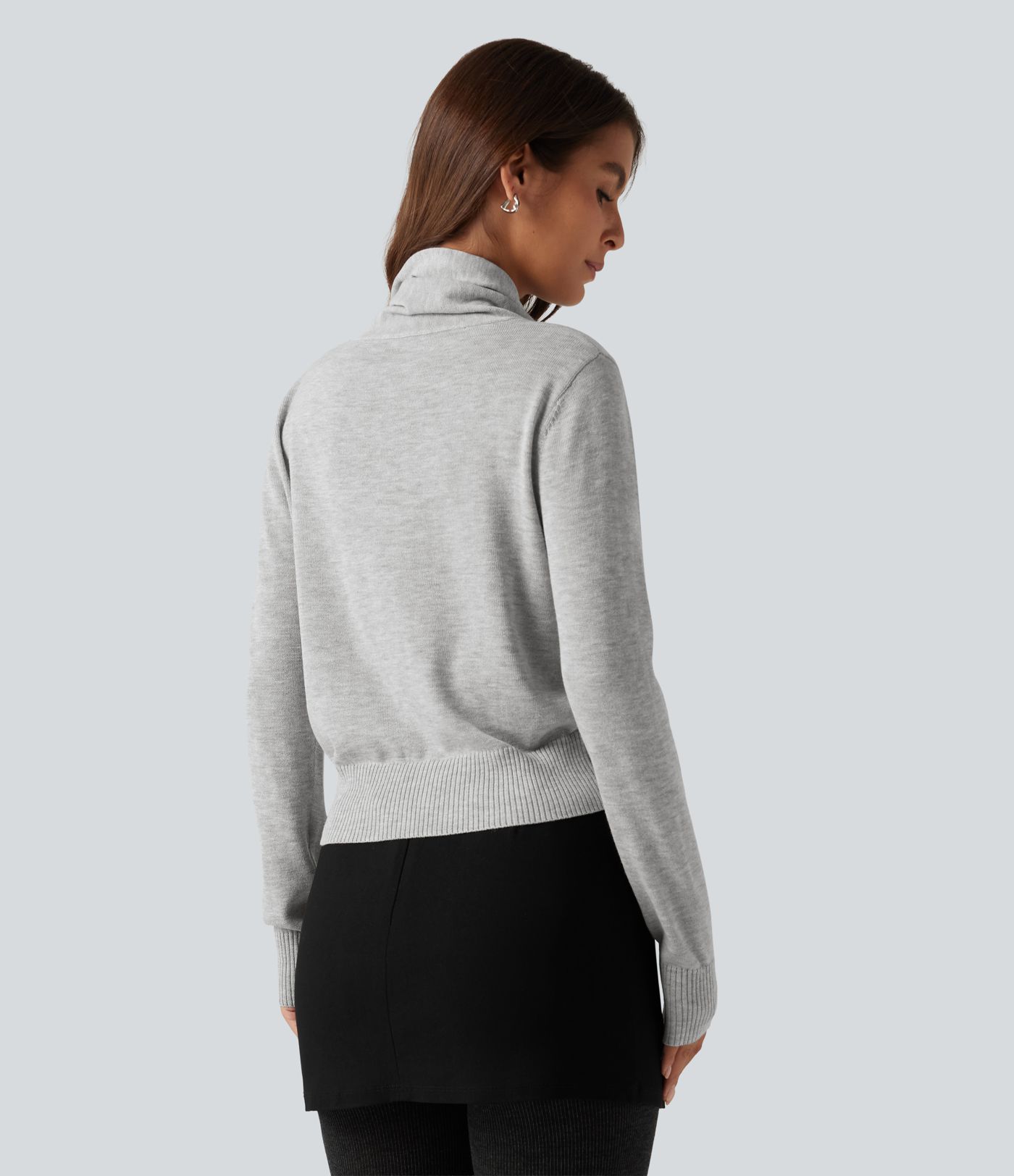 Scarf Tie Long Sleeve Casual Sweater Scarf Tie Long Sleeve Casual Sweater