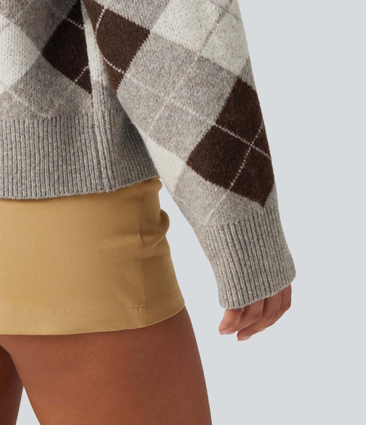 V Neck Long Sleeve Plaid Casual Cardigan V Neck Long Sleeve Plaid Casual Cardigan
