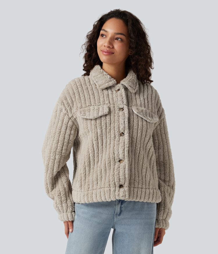Long Sleeve Casual Sherpa Jacket