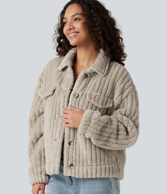 Long Sleeve Casual Sherpa Jacket