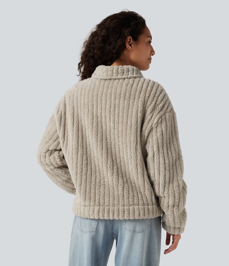 Long Sleeve Casual Sherpa Jacket