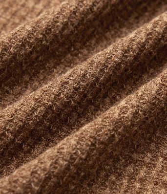 Veste décontractée maille gaufrée manches longues avec poches