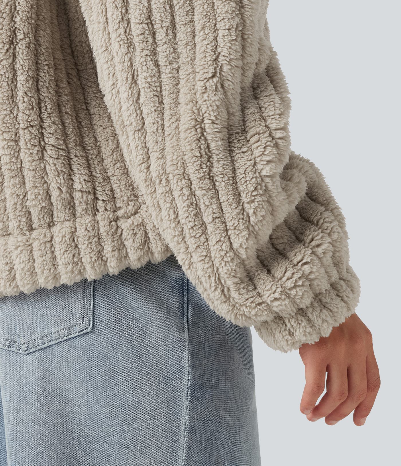 Long Sleeve Casual Sherpa Jacket