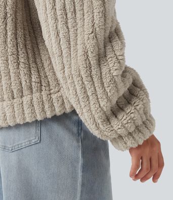Long Sleeve Casual Sherpa Jacket