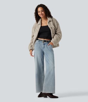 Long Sleeve Casual Sherpa Jacket