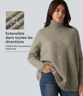 Pull oversize à col montant et manches longues Pull oversize à col montant et manches longues