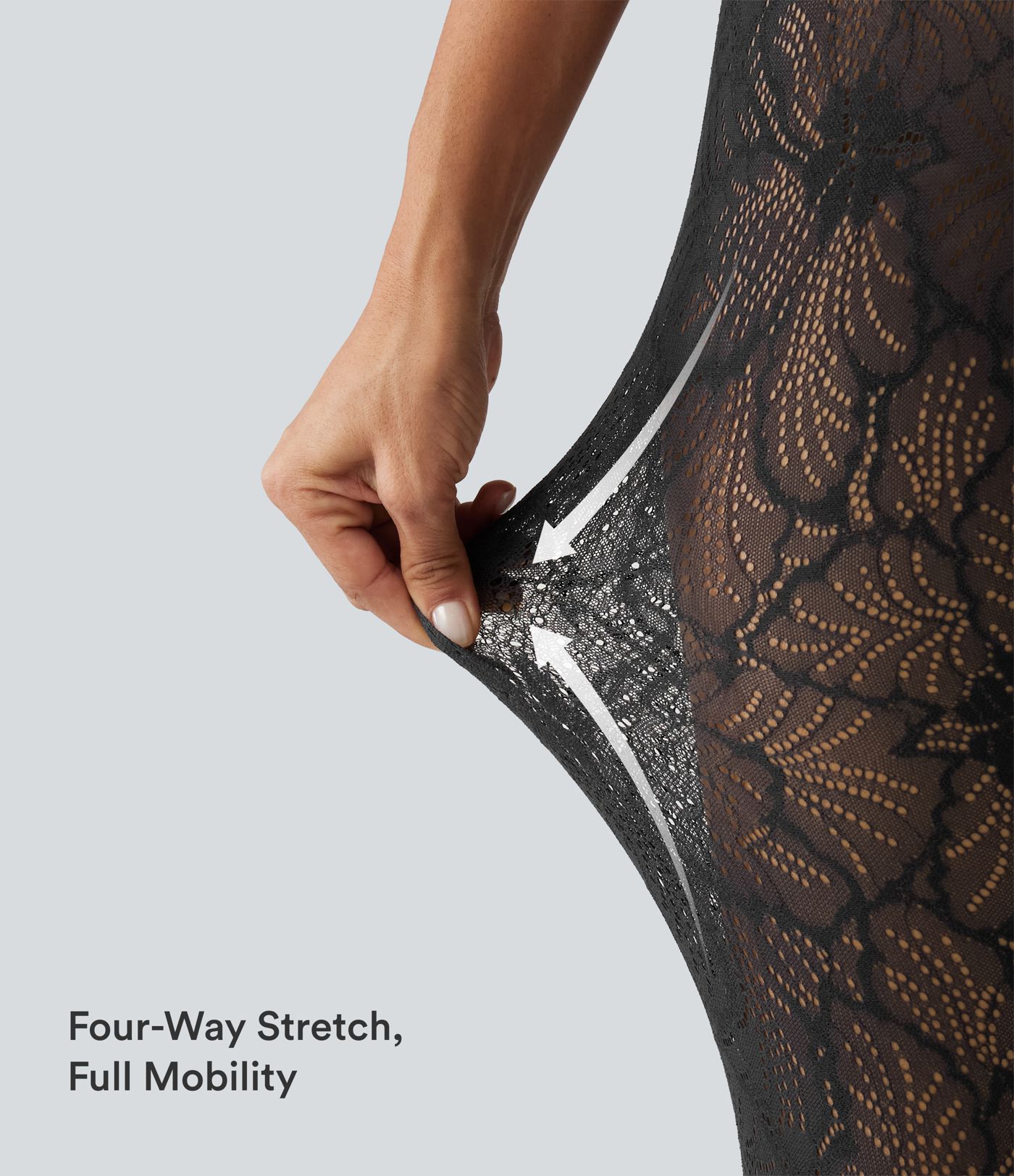 Softlyzero™ High Waisted Tummy Control Contrast Lace Casual Leggings