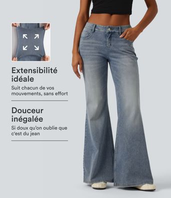 Jean flare Halara Flex™ taille basse avec poches