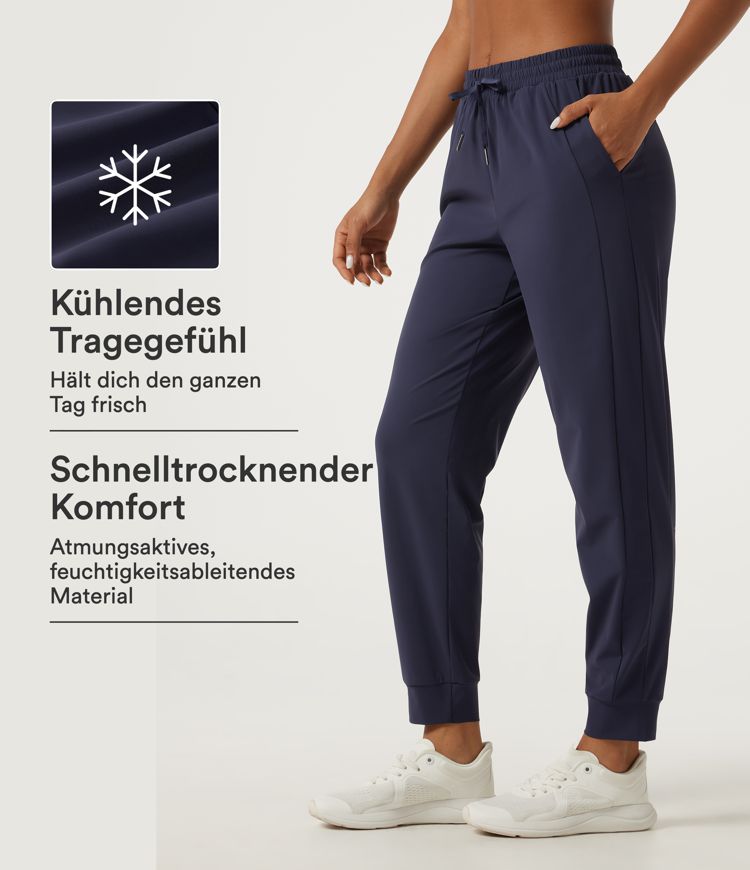 Lauf-Joggers mit mittelhohem Bund, Seitentaschen, Kordelzug und InstantCool - schnelltrocknend Lauf-Joggers mit mittelhohem Bund, Seitentaschen, Kordelzug und InstantCool - schnelltrocknend