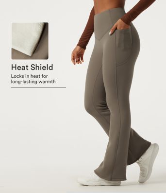 Halara UltraSculpt™ High Waisted Bootcut Fleece Workout Leggings with Pockets Halara UltraSculpt™ High Waisted Bootcut Fleece Workout Leggings with Pockets