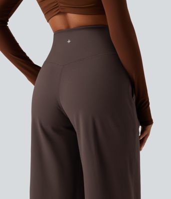 High Waisted Tummy Control Wide Leg Yoga Pants with Pockets High Waisted Tummy Control Wide Leg Yoga Pants with Pockets