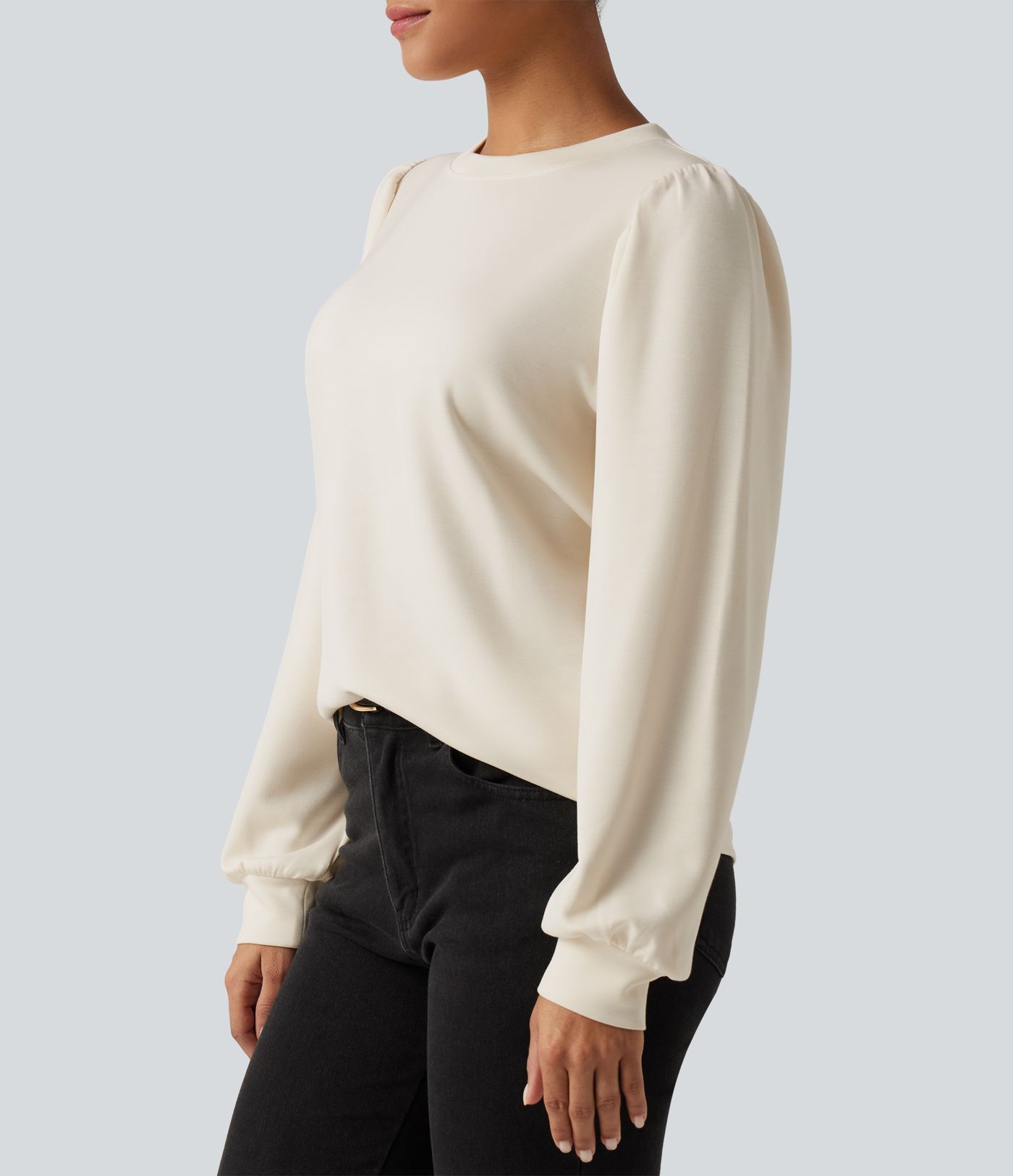Round Neck Long Sleeve Casual Top Round Neck Long Sleeve Casual Top