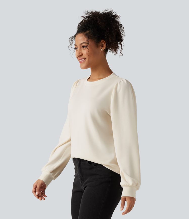 Round Neck Long Sleeve Casual Top Round Neck Long Sleeve Casual Top