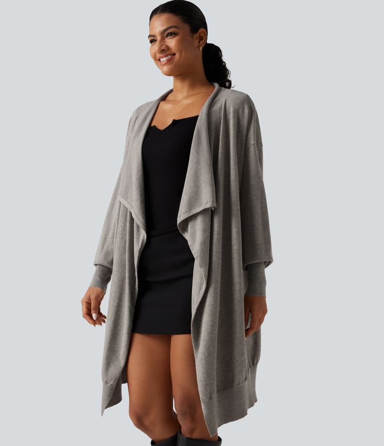 Long Sleeve Open Front Work Cardigan Long Sleeve Open Front Work Cardigan