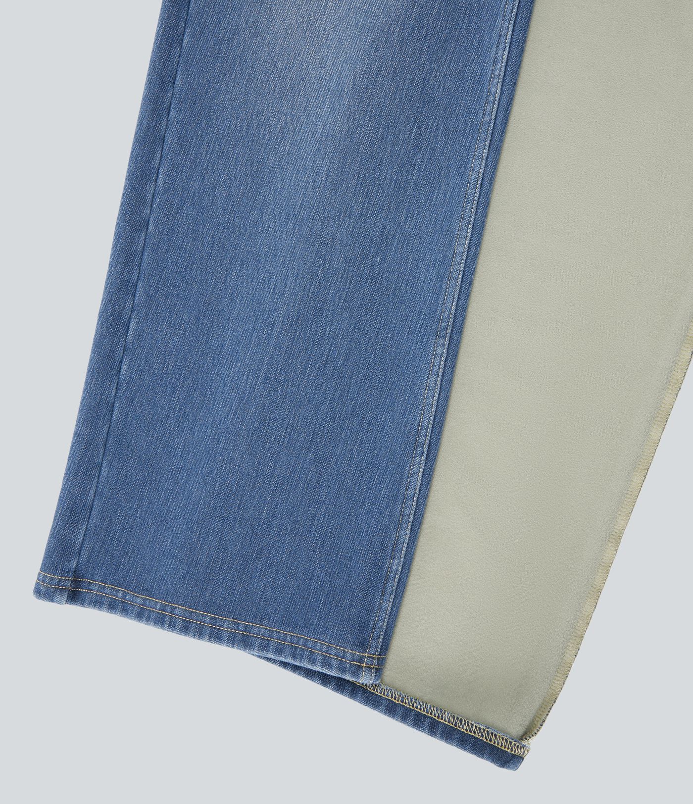 Mid Rise Asymmetric Straight Leg Fleece Casual Jeans with Pockets Mid Rise Asymmetric Straight Leg Fleece Casual Jeans with Pockets