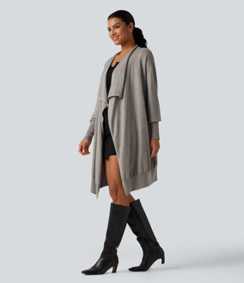 Long Sleeve Open Front Work Cardigan Long Sleeve Open Front Work Cardigan