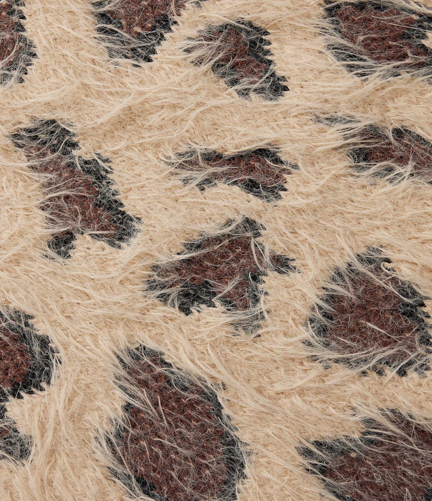 Lässiger Pullover mit Rundhalsausschnitt, langen Ärmeln und Leopardenmuster
