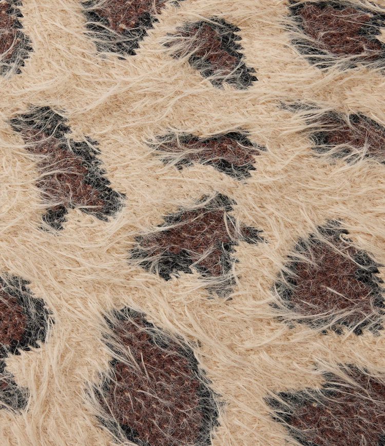 Lässiger Pullover mit Rundhalsausschnitt, langen Ärmeln und Leopardenmuster