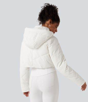 PuffFlex 3-in-1 Removable Hooded Long Sleeve Thumb Holes Casual Puffer Jacket with Pockets