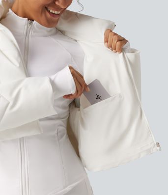 PuffFlex 3-in-1 Removable Hooded Long Sleeve Thumb Holes Casual Puffer Jacket with Pockets