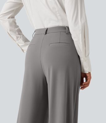 Halara Flex™ DayStretch High Waisted Pleated Wide Leg Work Pants with Pockets Halara Flex™ DayStretch High Waisted Pleated Wide Leg Work Pants with Pockets