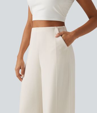 High Waisted Wide Leg Casual Sweatpants with Pockets High Waisted Wide Leg Casual Sweatpants with Pockets
