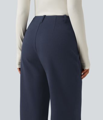 Mid Rise Flare Casual Cotton Sweatpants with Pockets Mid Rise Flare Casual Cotton Sweatpants with Pockets