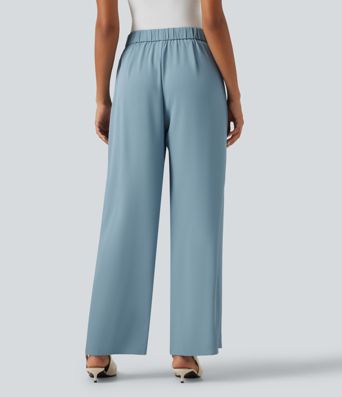 Halara Flex™ High Waisted Tie Side Wide Leg Work Pants