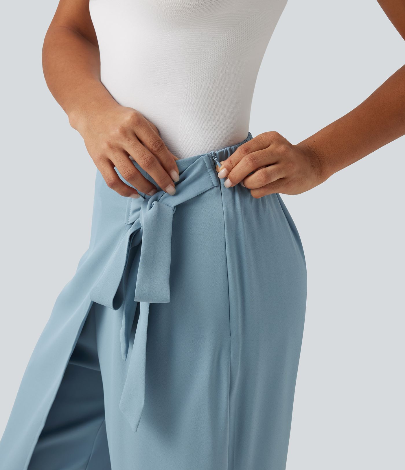 Halara Flex™ High Waisted Tie Side Wide Leg Work Pants