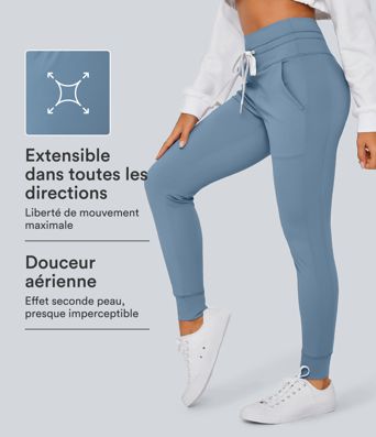 Jogging taille haute Softlyzero™ Plush avec cordon de serrage et poches latérales