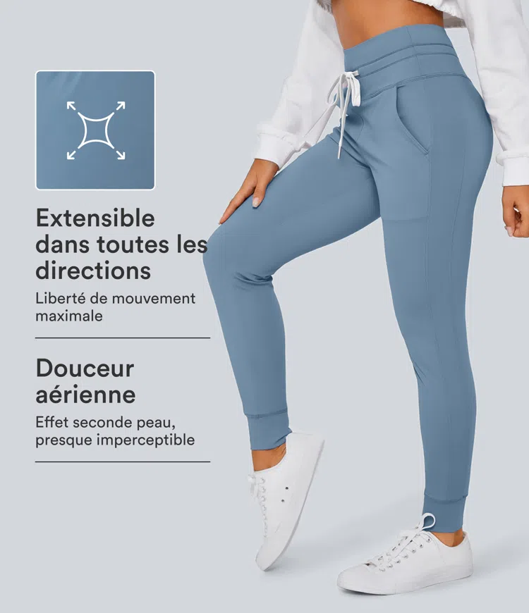 Jogging taille haute Softlyzero™ Plush avec cordon de serrage et poches latérales