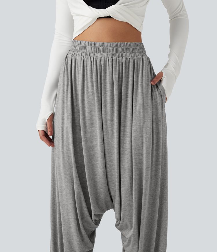 High Waisted Relaxed Casual Jogger with Pockets
