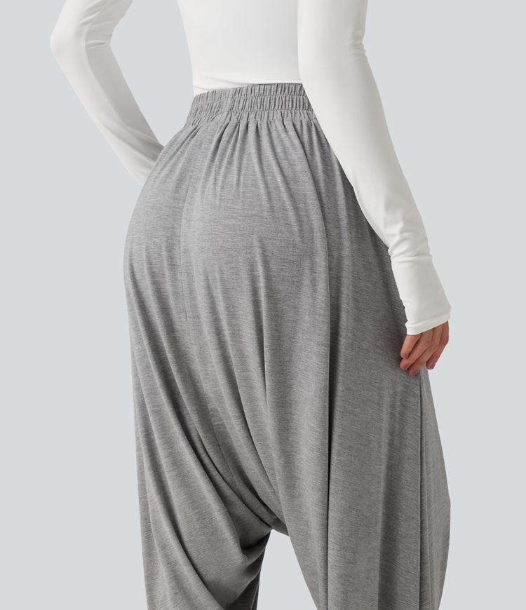 High Waisted Relaxed Casual Jogger with Pockets