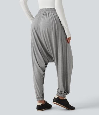 High Waisted Relaxed Casual Jogger with Pockets