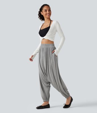 High Waisted Relaxed Casual Jogger with Pockets