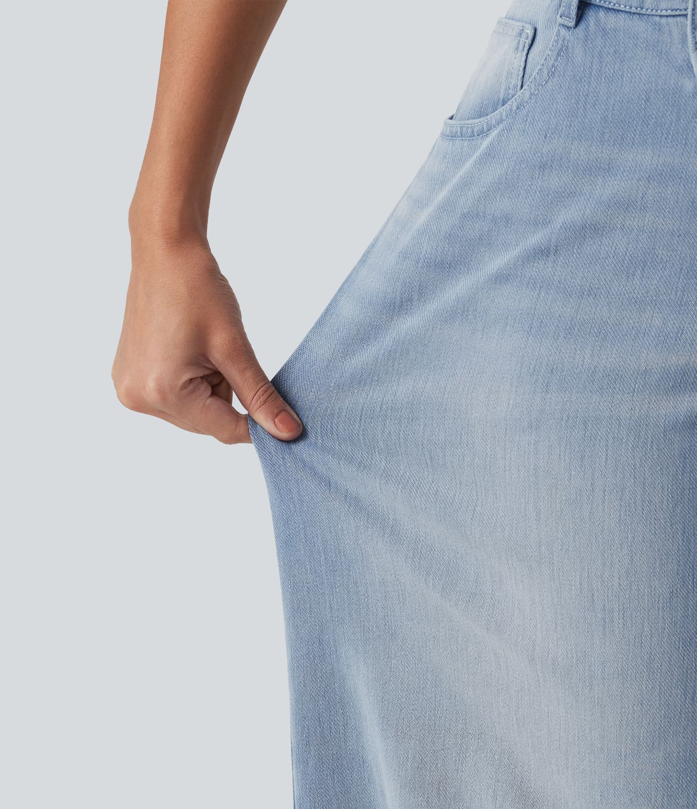 Halara Flex™ High Waisted Barrel Leg Casual Jeans with Pockets